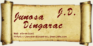 Junoša Dingarac vizit kartica